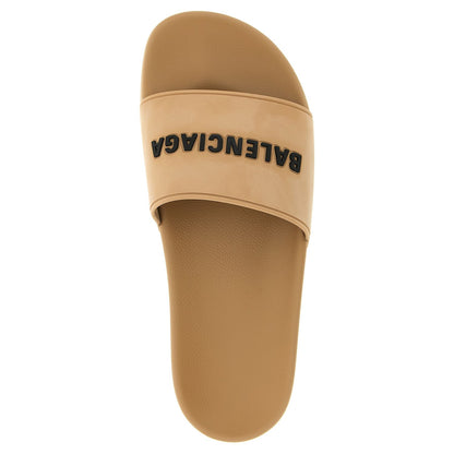 Balenciaga Beige Plastic Slides