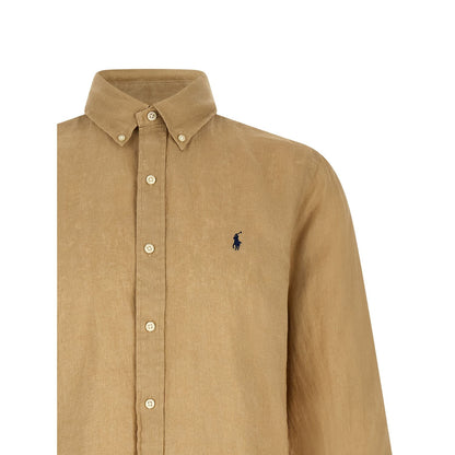 Polo Ralph Lauren Beige Linen Blouse