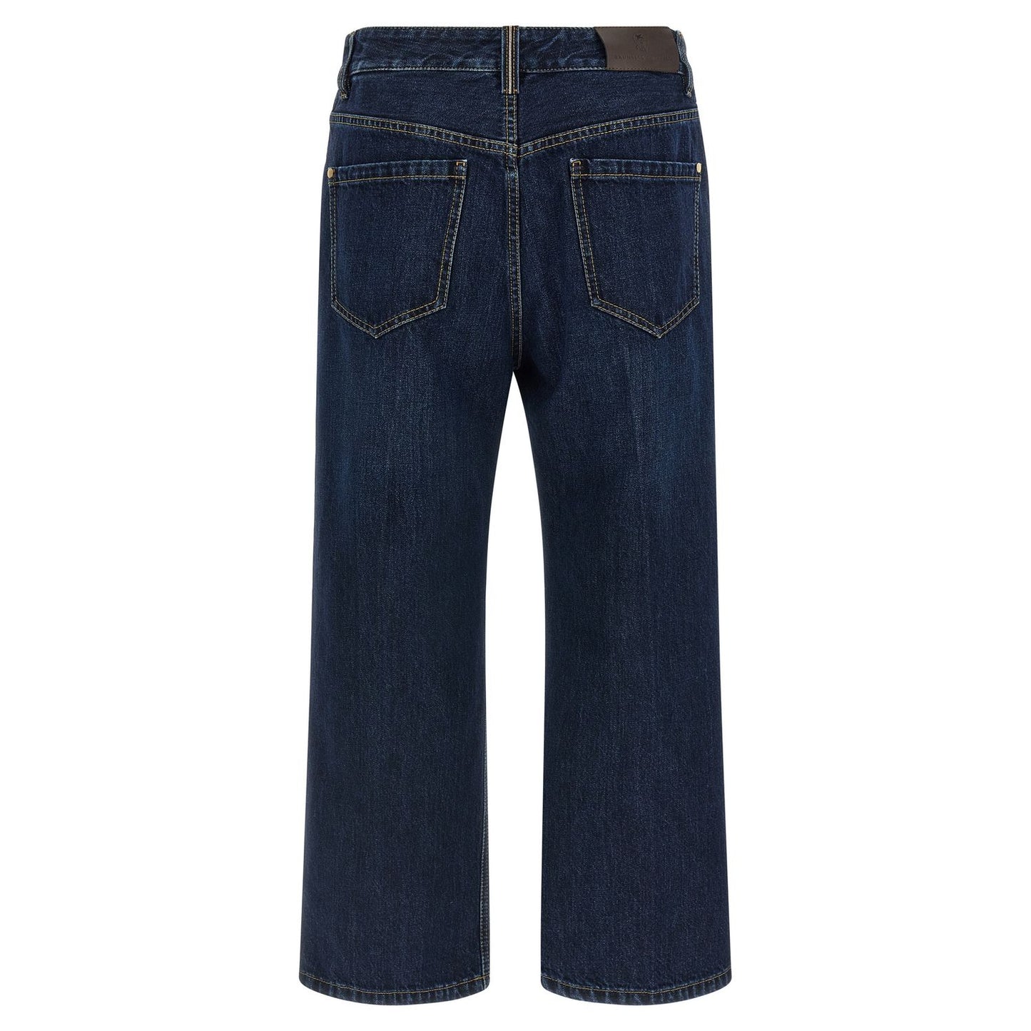 Brunello Cucinelli Blue Cotton Cropped Jeans