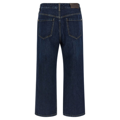 Brunello Cucinelli Blue Cotton Cropped Jeans