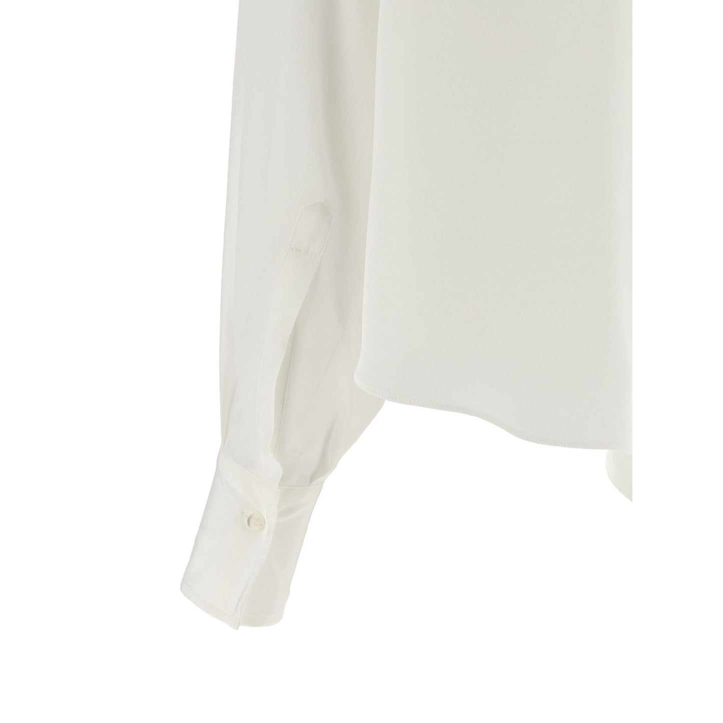 Brunello Cucinelli White Silk Blouse
