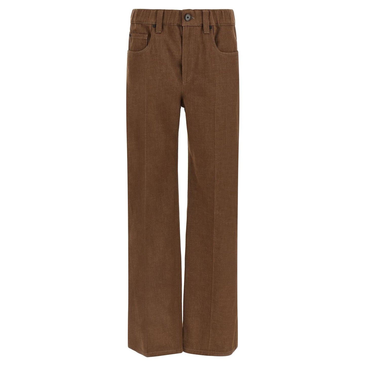 Brunello Cucinelli Brown Cotton Jeans Denim