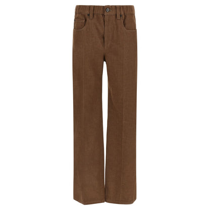 Brunello Cucinelli Brown Cotton Jeans Denim