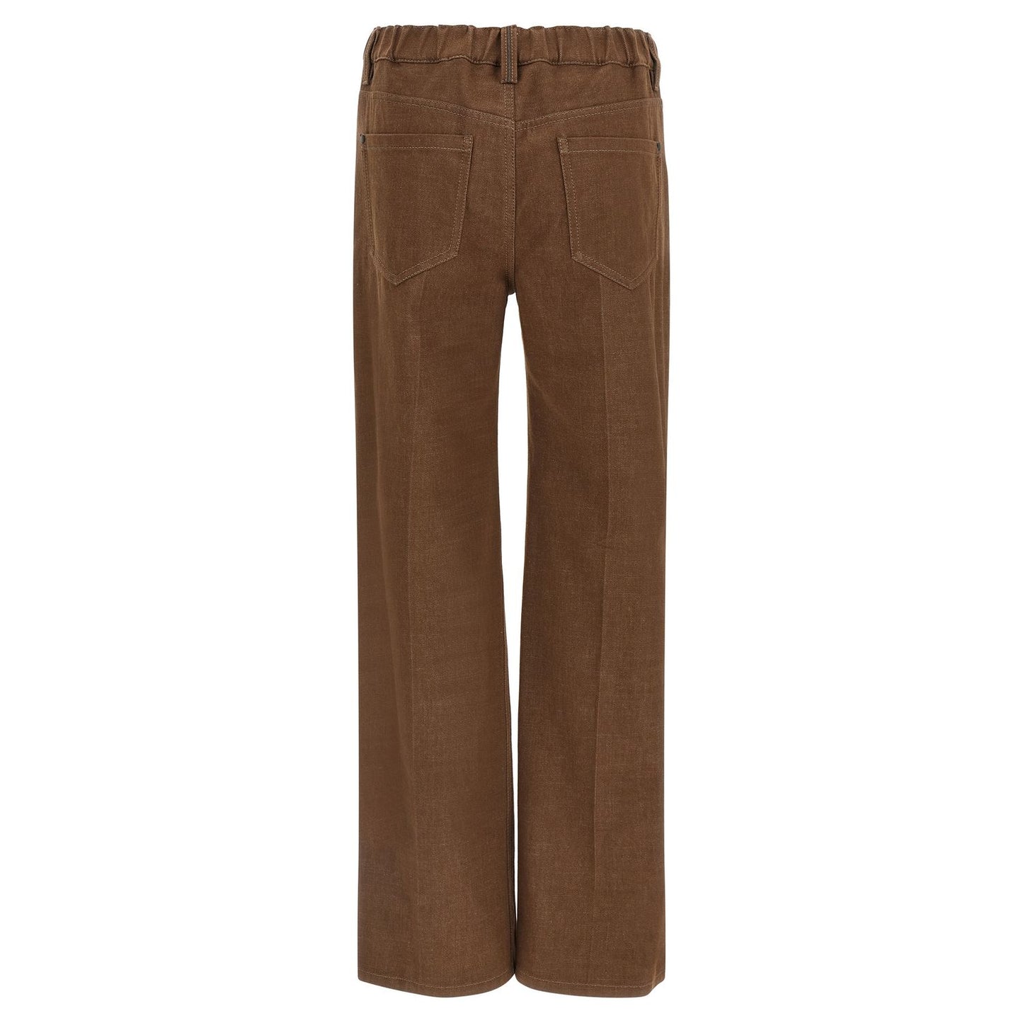 Brunello Cucinelli Brown Cotton Jeans Denim