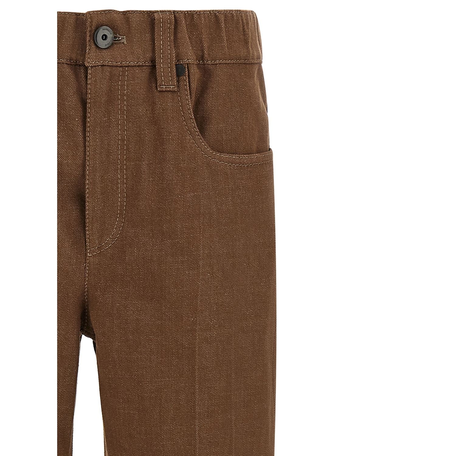Brunello Cucinelli Brown Cotton Jeans Denim