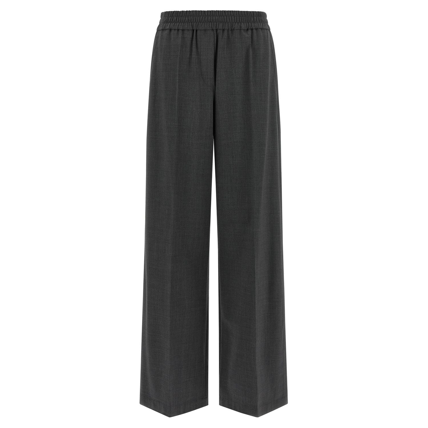 Brunello Cucinelli Gray Virgin Wool Flared Pants