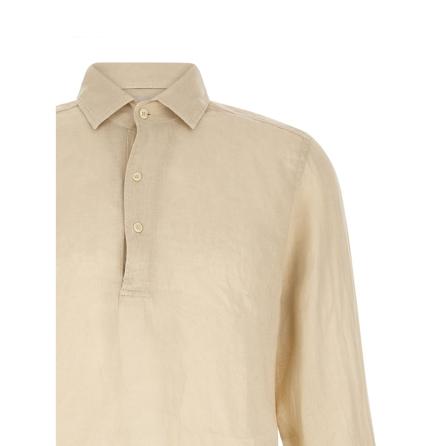 MC2 Saint Barth Beige Linen Polo Shirt