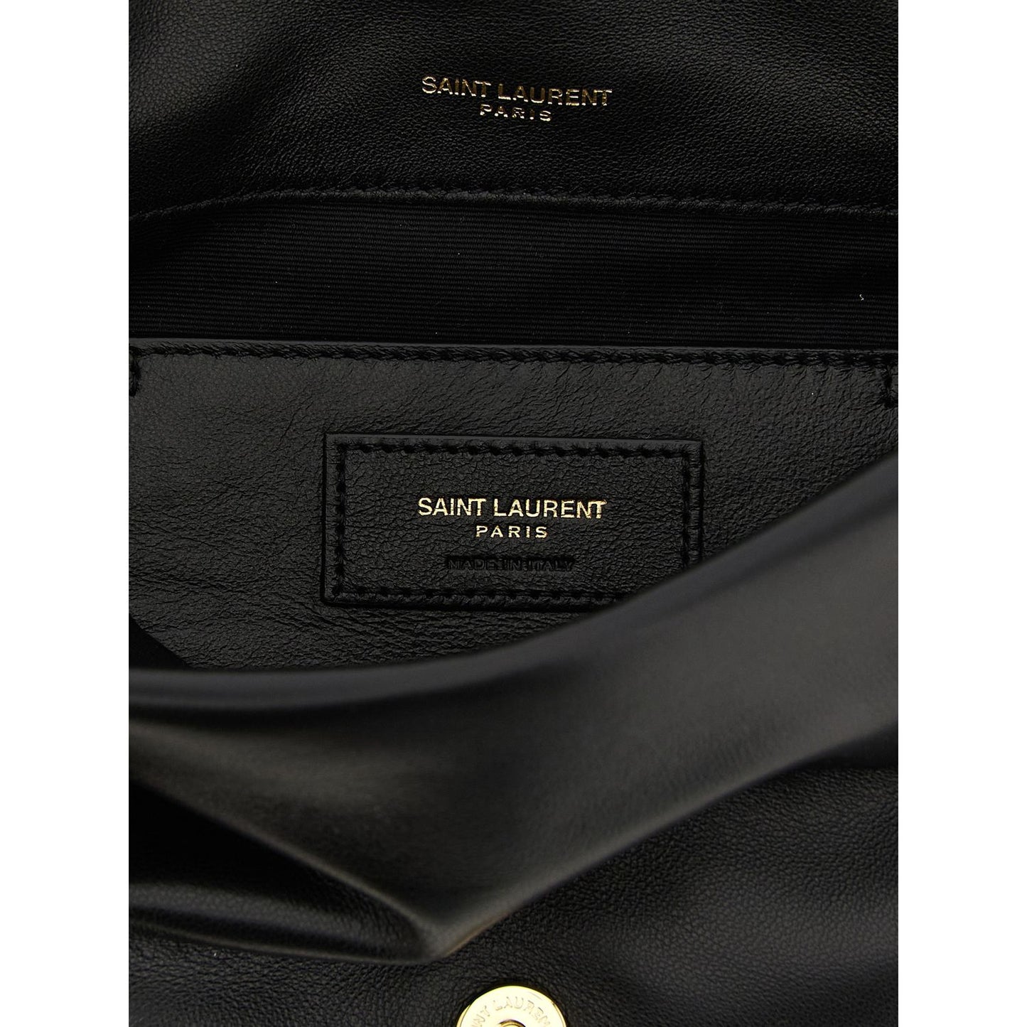 Saint Laurent Black Lamb Leather Shoulder Bag
