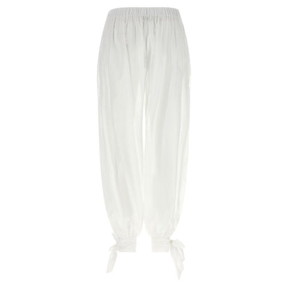 The Andamane White Cotton Casual Pants