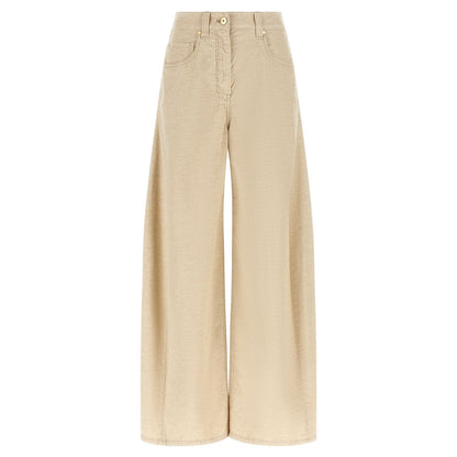 Brunello Cucinelli Beige Cotton Casual Pants