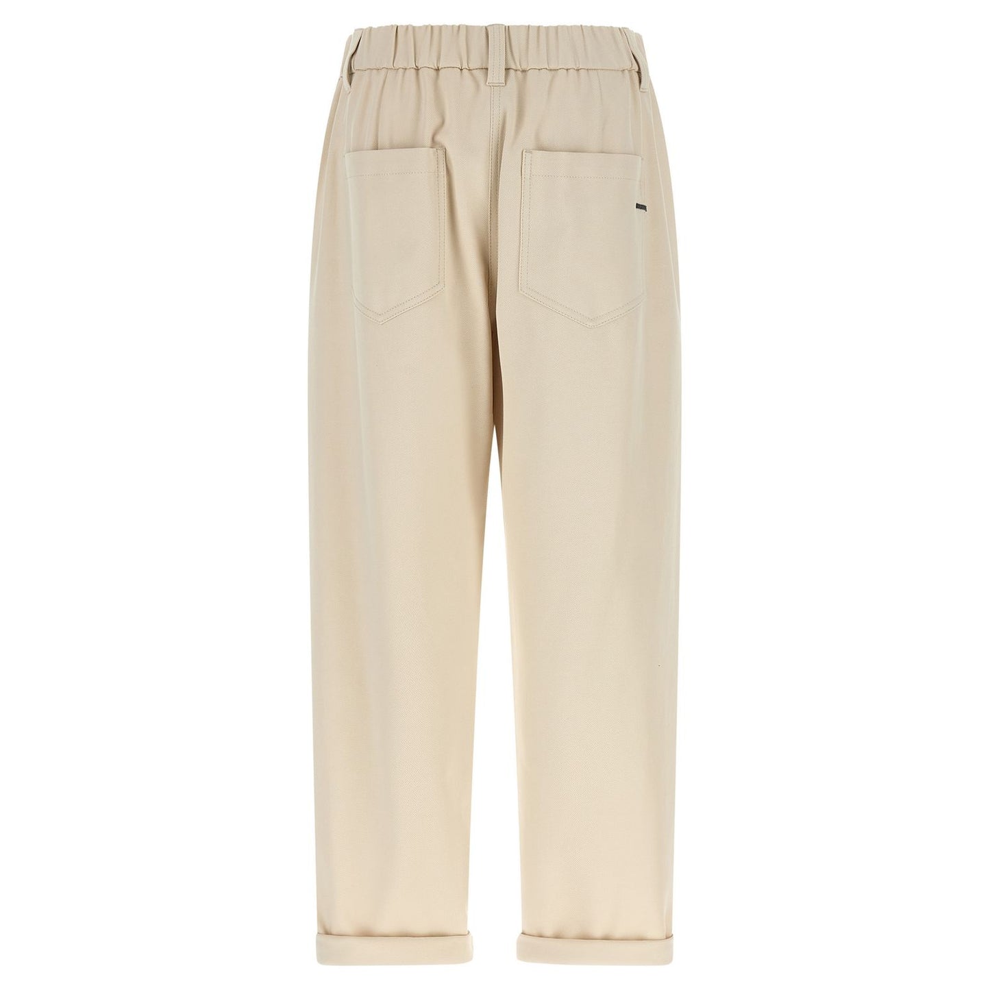 Brunello Cucinelli Beige Cotton Casual Pants