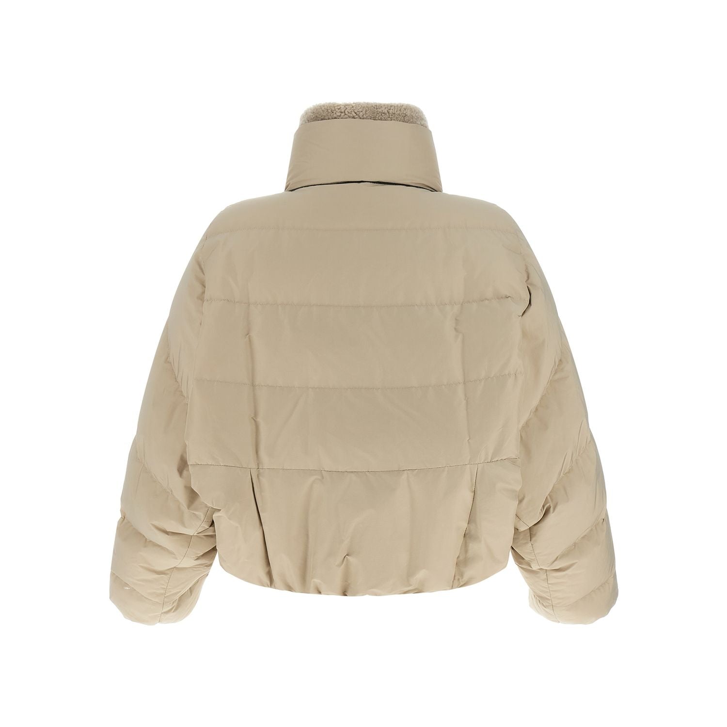 Brunello Cucinelli Beige Cotton Full-Length Jacket