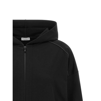 Brunello Cucinelli Black Cotton Sweatshirt