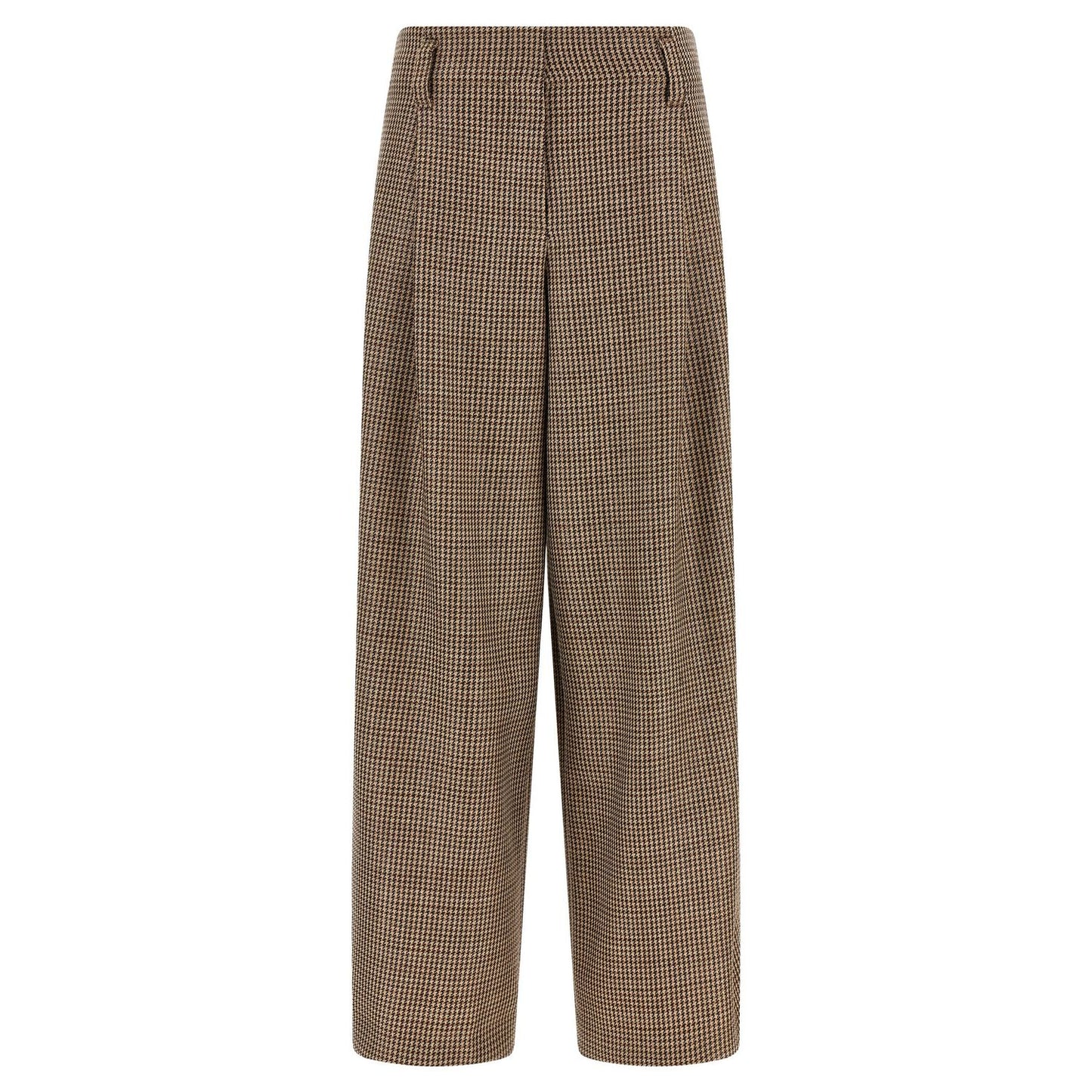 Brunello Cucinelli Brown Virgin Wool Flared Pants