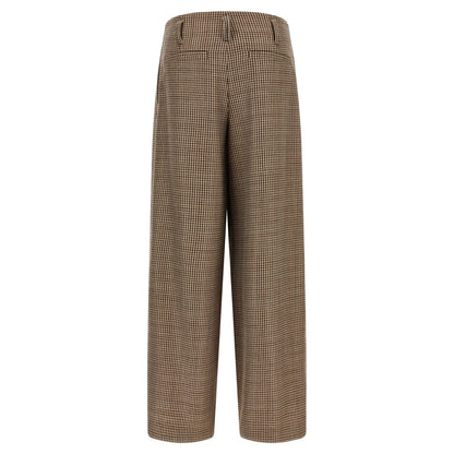 Brunello Cucinelli Brown Virgin Wool Flared Pants