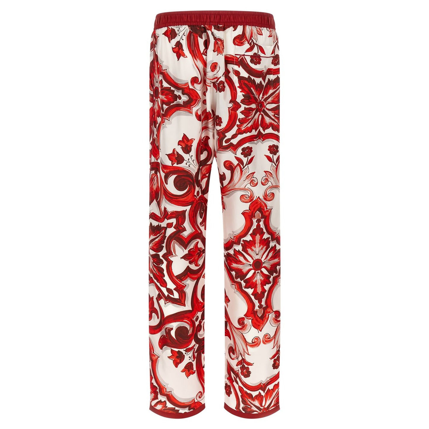 Dolce & Gabbana Multicolor Silk Casual Pants