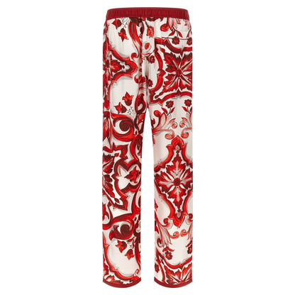 Dolce & Gabbana Multicolor Silk Casual Pants