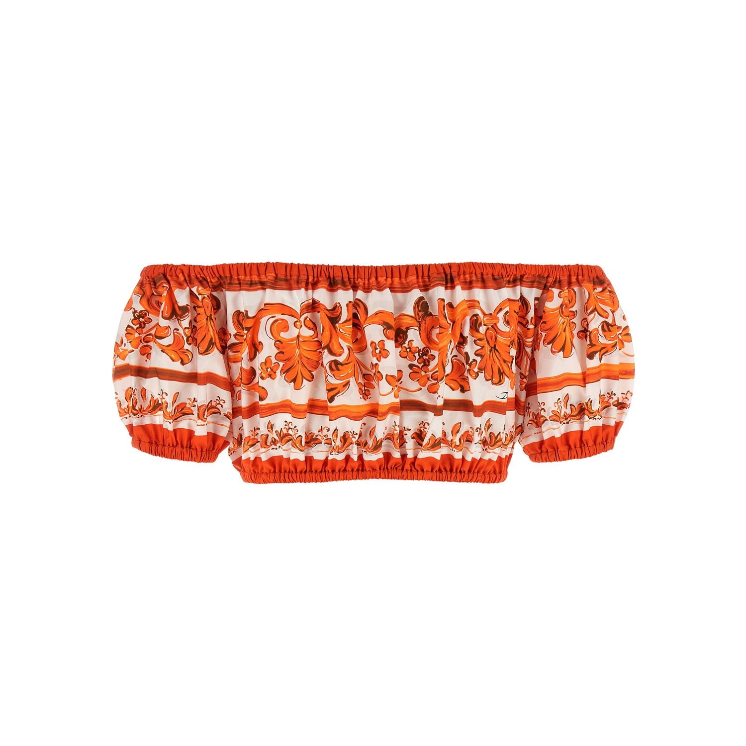 Dolce & Gabbana Orange Cotton Blouse