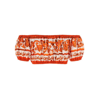 Dolce & Gabbana Orange Cotton Blouse