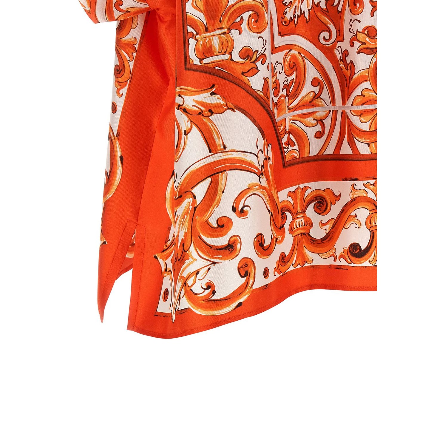 Dolce & Gabbana Orange Silk Blouse