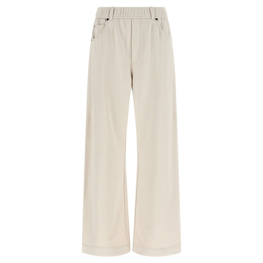 Brunello Cucinelli Beige Cotton Athletic Pants