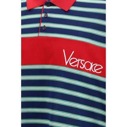Versace Multicolor Cotton Polo Shirt