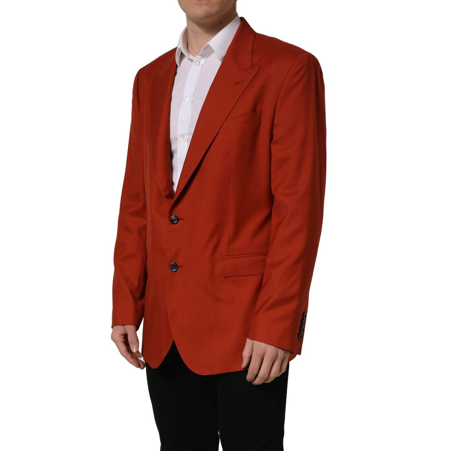 Dolce & Gabbana Red Cashmere Single Breasted Blazer Jacket