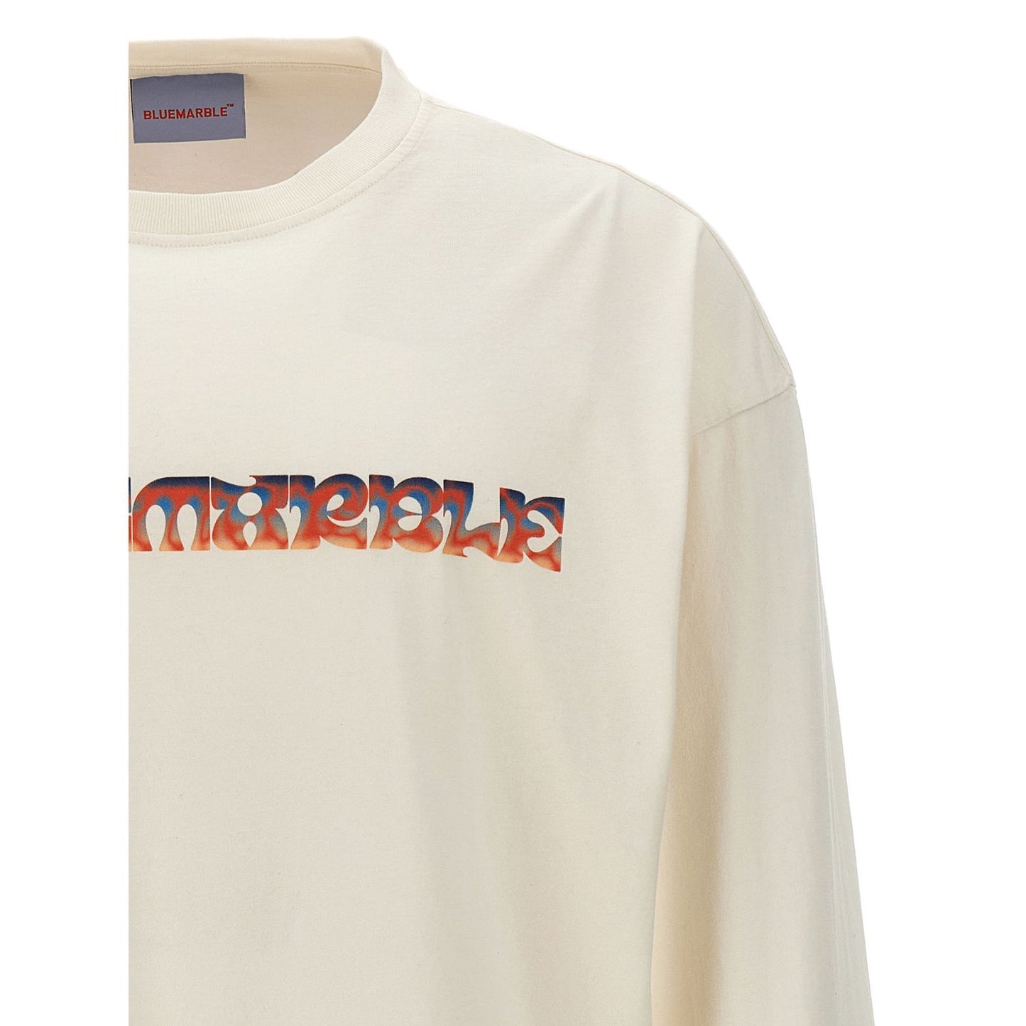 Bluemarble White Cotton T-Shirt