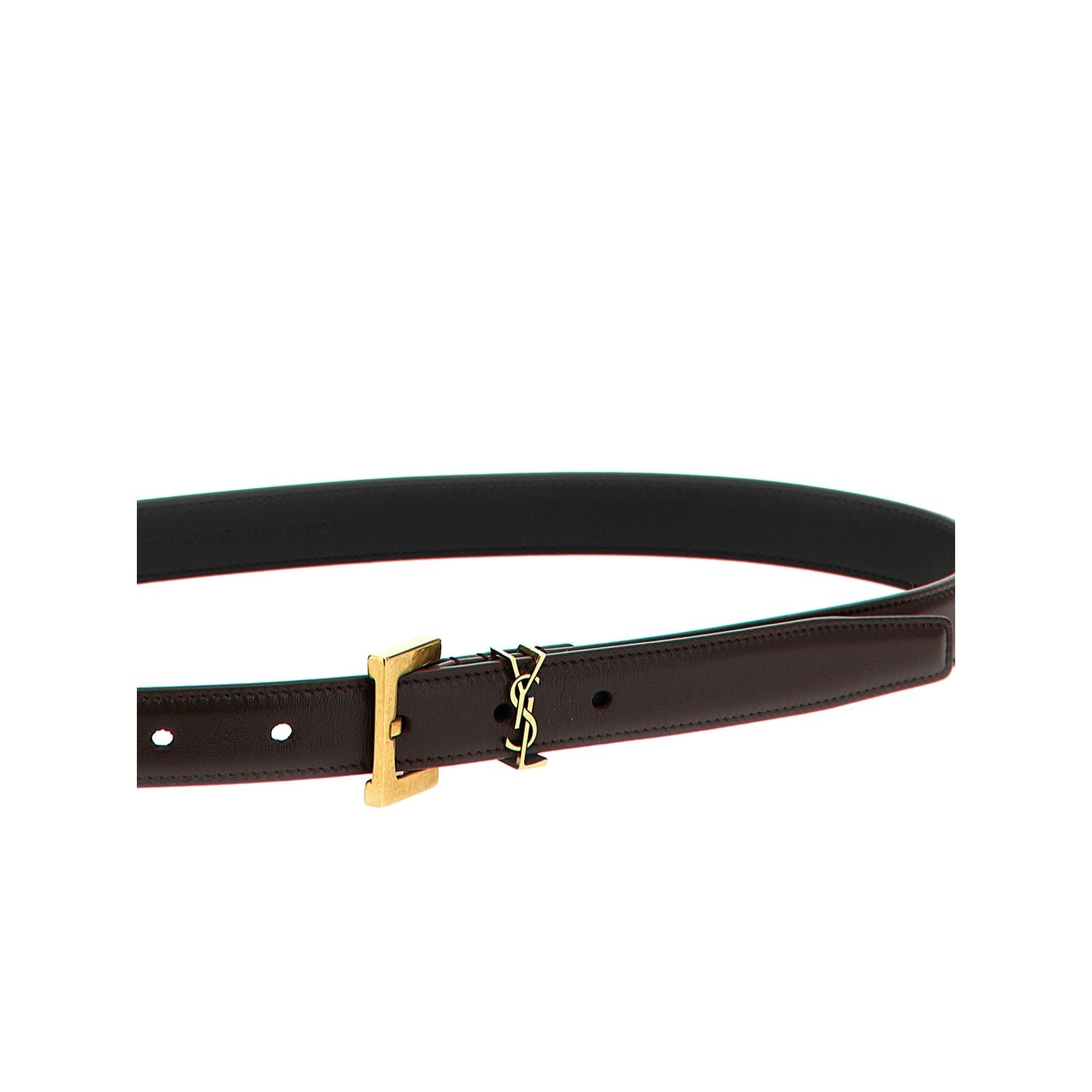 Saint Laurent Brown Leather Regular Belt