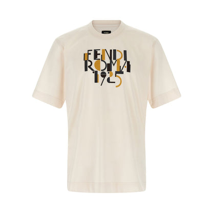 Fendi White Cotton T-Shirt