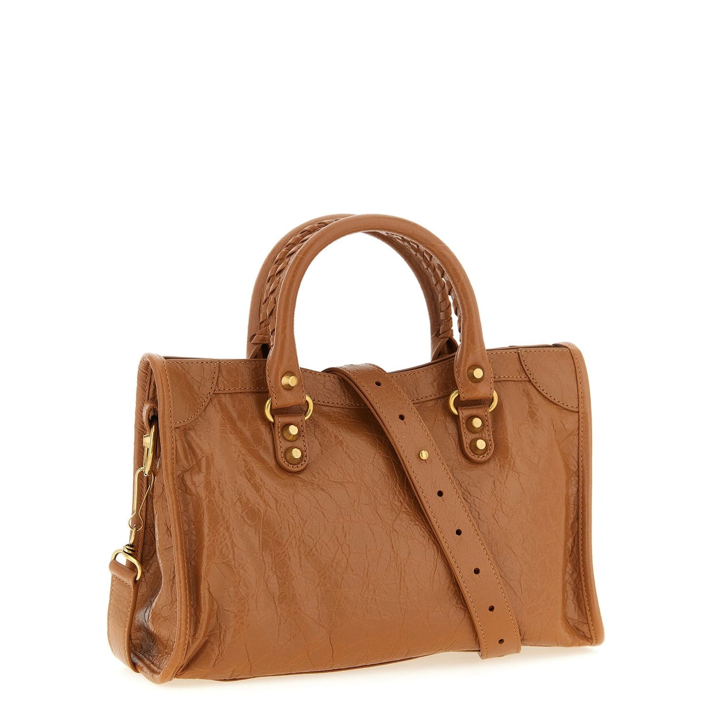 Balenciaga Brown Lamb Leather Handbag