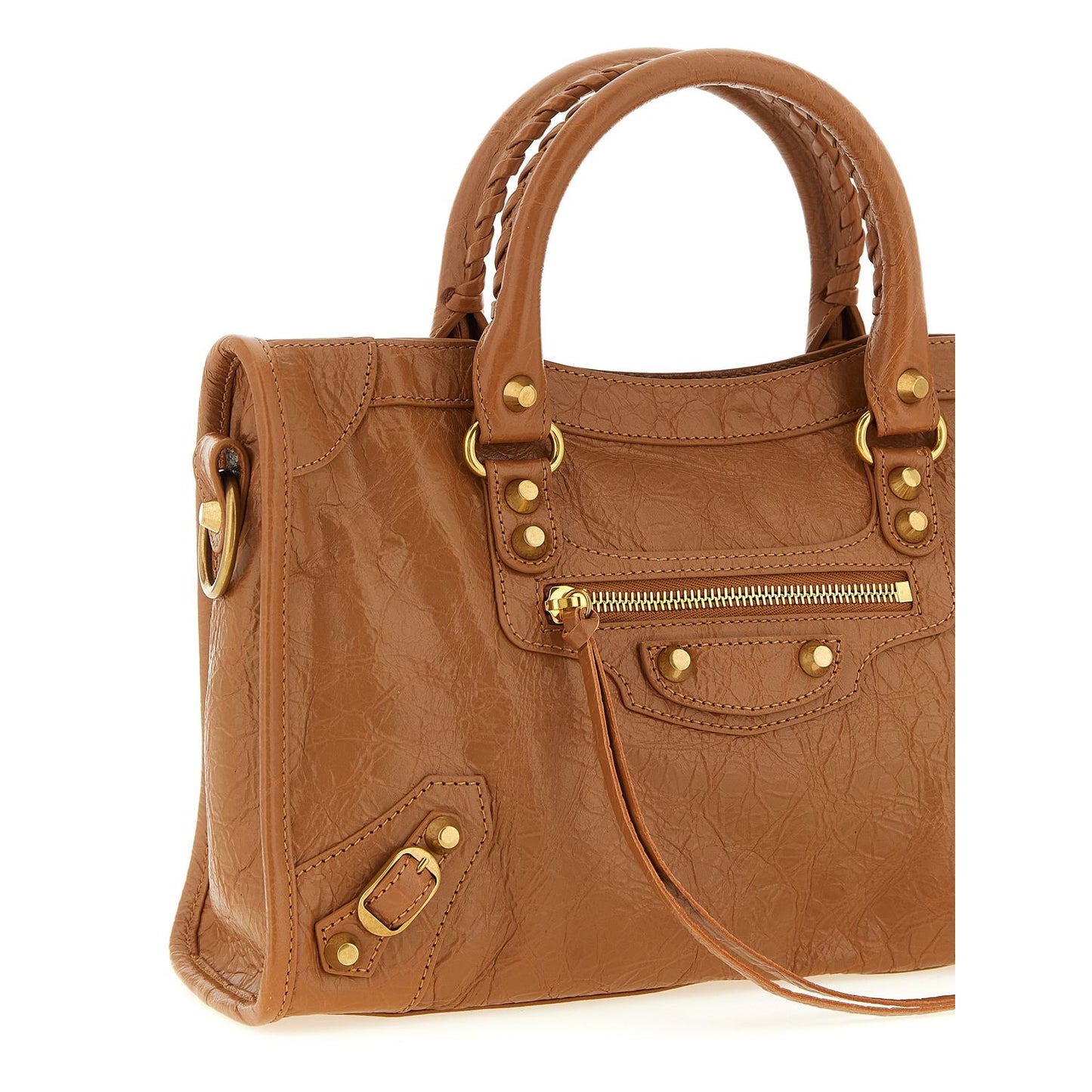 Balenciaga Brown Lamb Leather Handbag