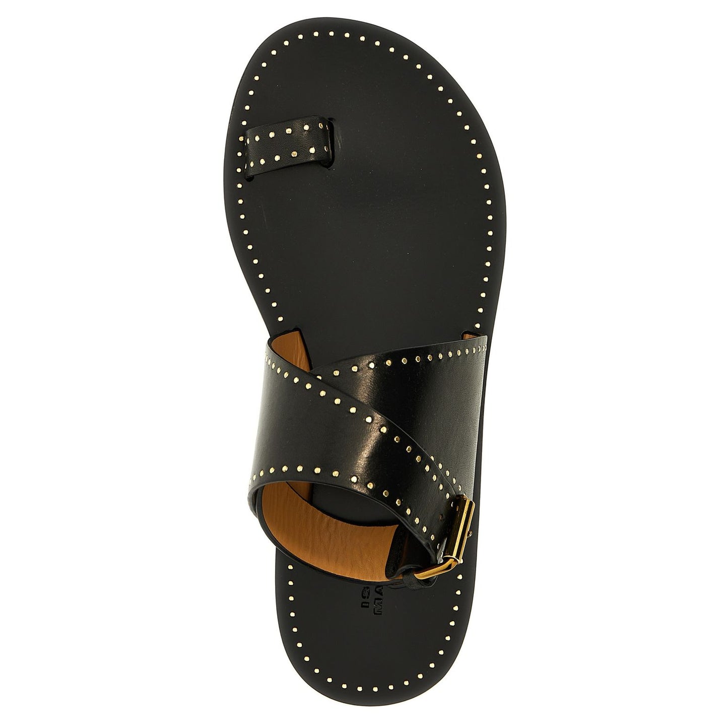 Isabel Marant Black Calfskin Flat Sandals