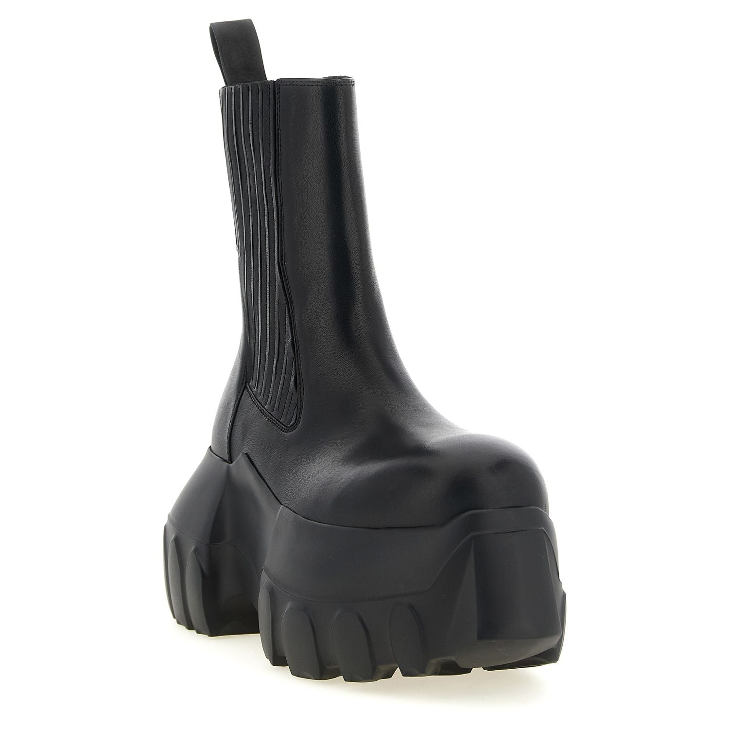 Rick Owens Black Ramie Ankle Boots
