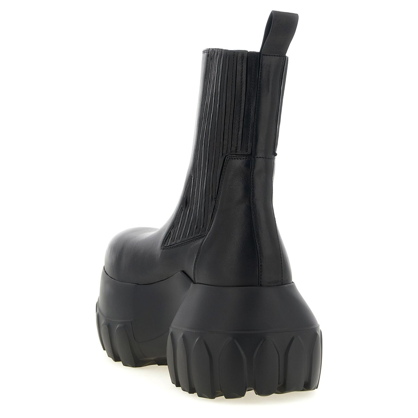 Rick Owens Black Ramie Ankle Boots