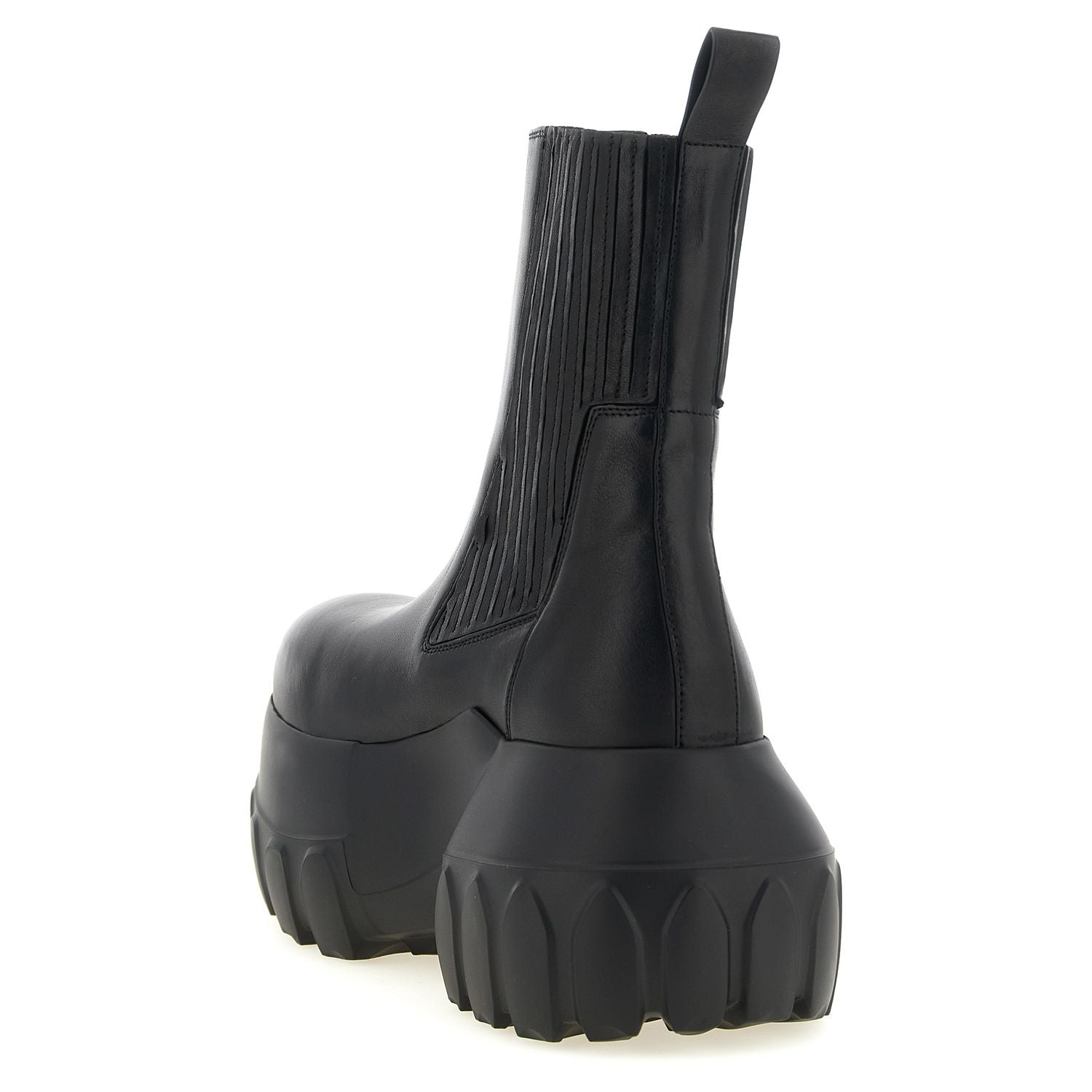 Rick Owens Black Ramie Ankle Boots