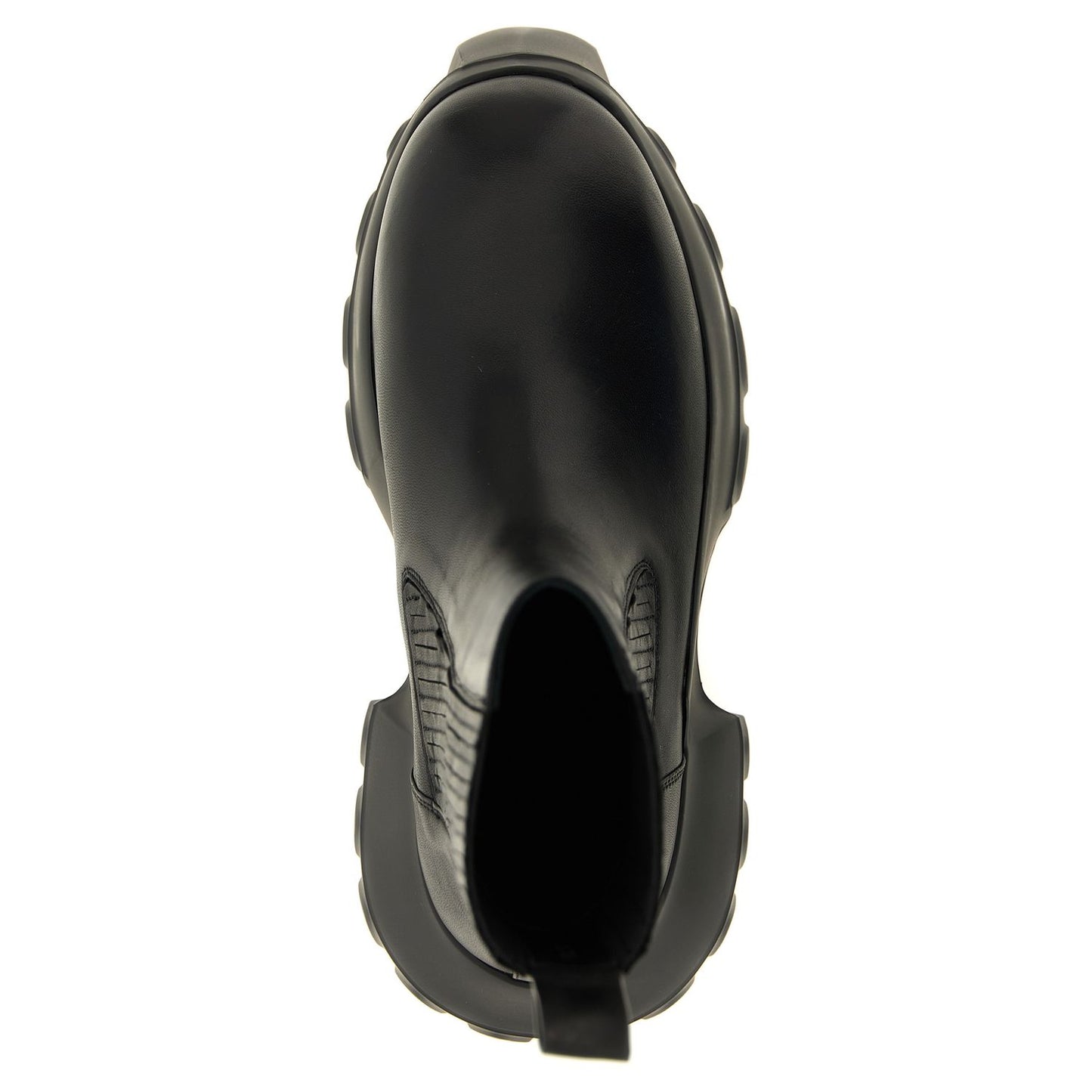 Rick Owens Black Ramie Ankle Boots