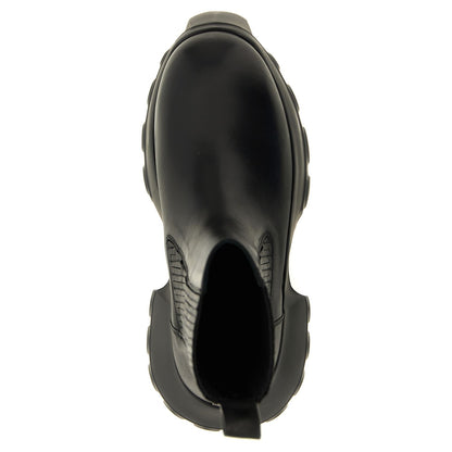 Rick Owens Black Ramie Ankle Boots
