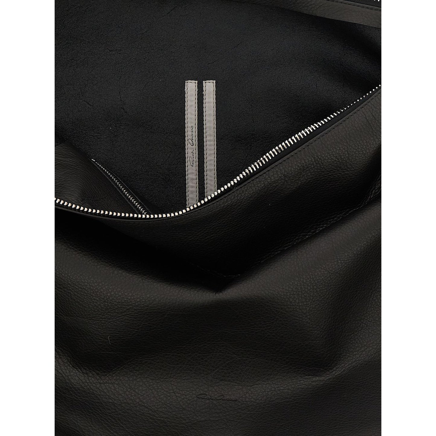 Rick Owens Black Calfskin Shoulder Bag