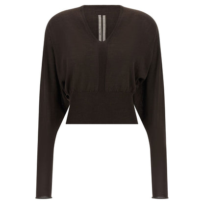 Rick Owens Brown Virgin Wool Shirt