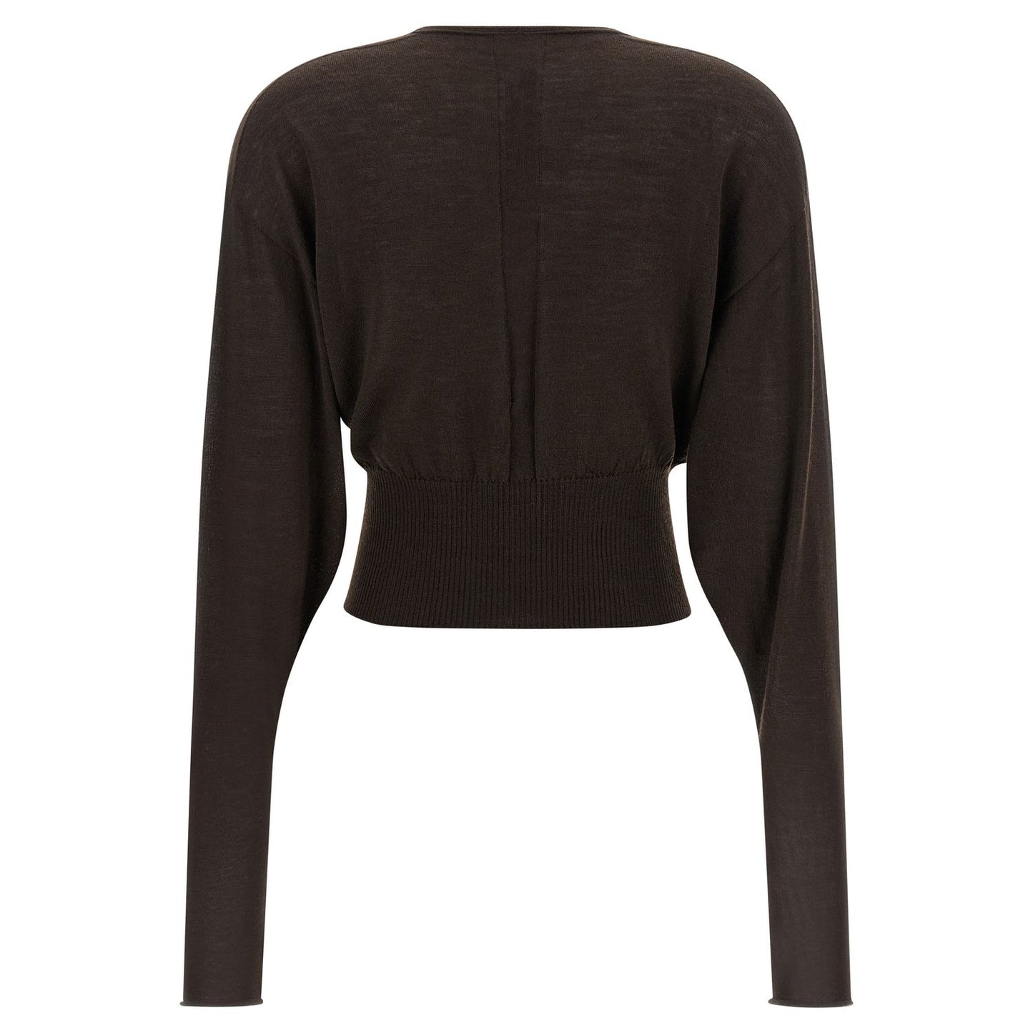 Rick Owens Brown Virgin Wool Shirt