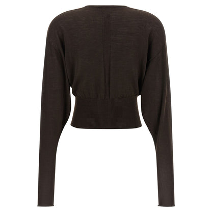 Rick Owens Brown Virgin Wool Shirt