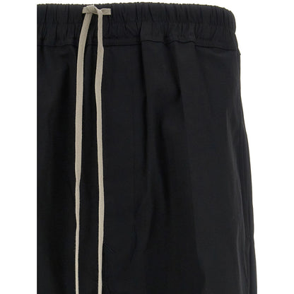 Rick Owens Black Cotton Casual Pants