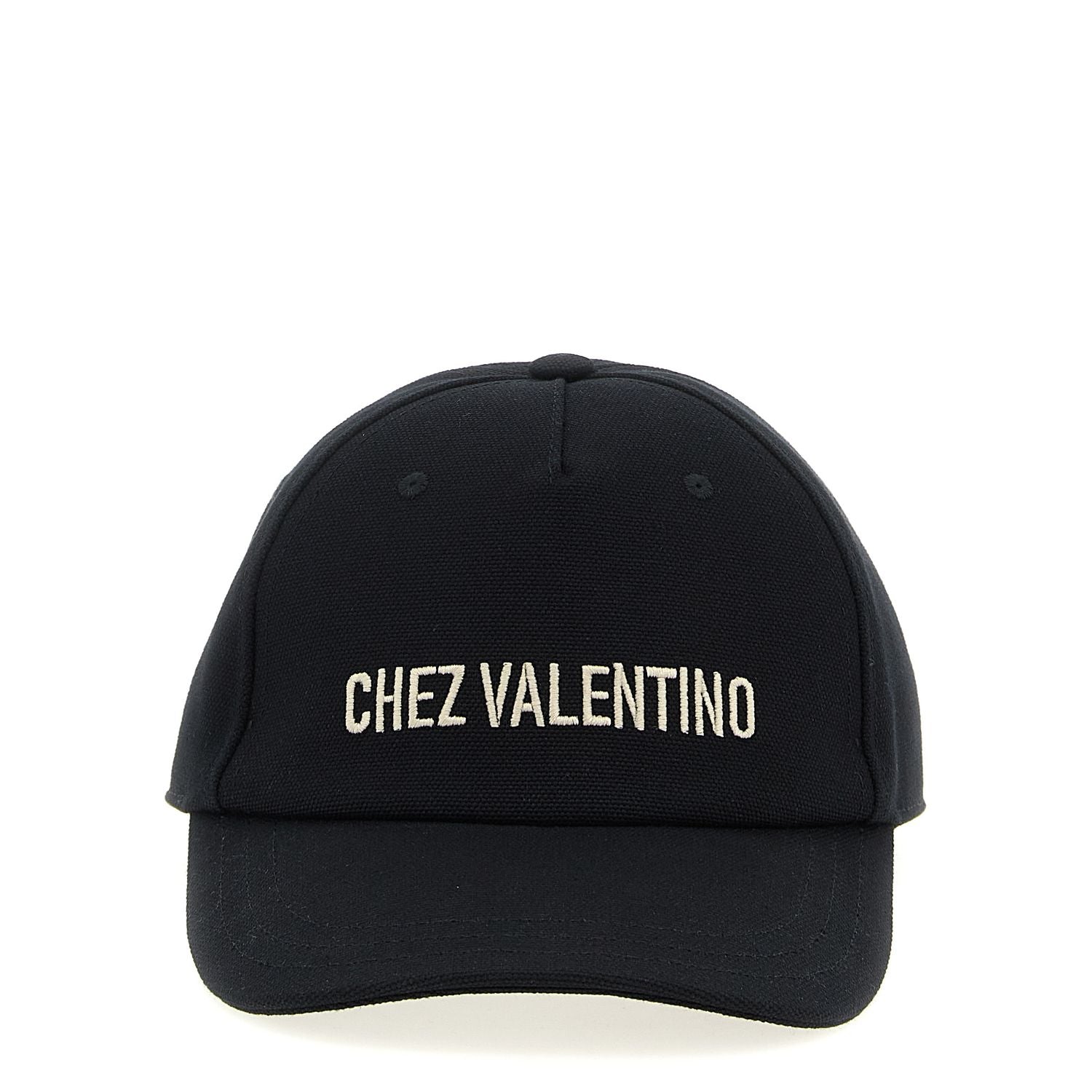 Valentino Garavani Black Cotton Cap (Baseball Hat)