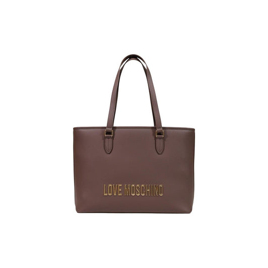 Love Moschino Brown Polyethylene Handbag