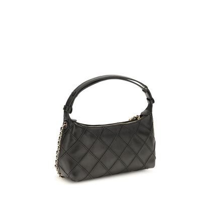 Tory Burch Black Lamb Ovis Aries Clutch Bag