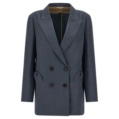 Blazé Milano Blue Linen Blazer
