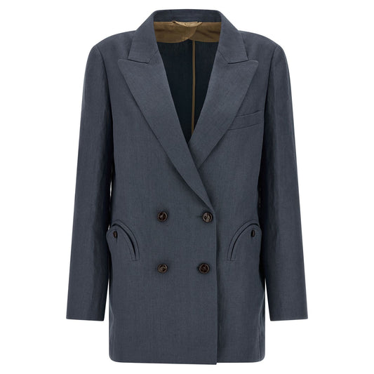 Blazé Milano Blue Linen Blazer