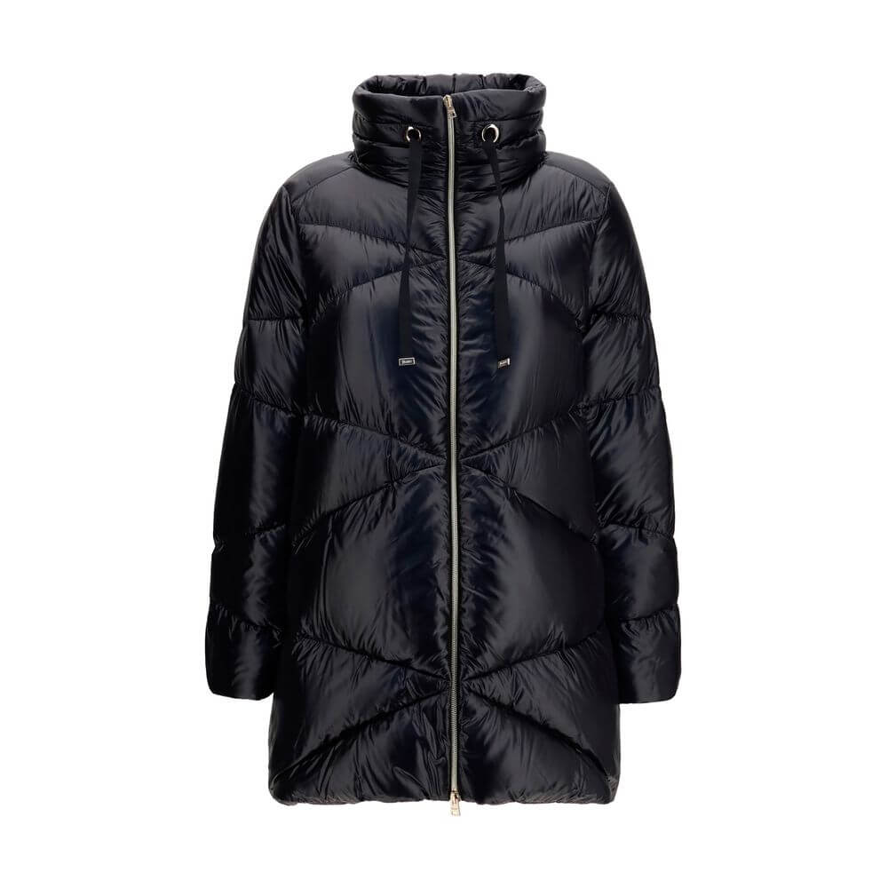 Herno Black Goose Down Full-Length Jacket