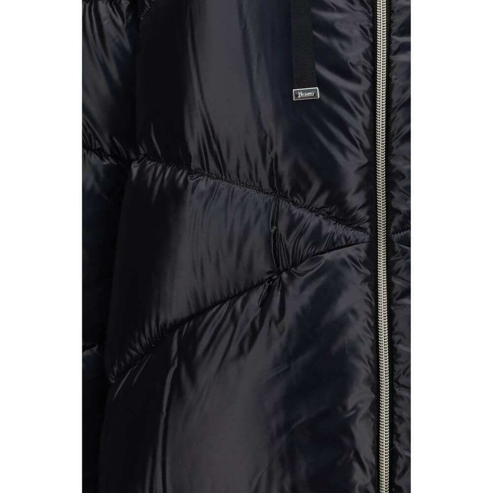 Herno Black Goose Down Full-Length Jacket